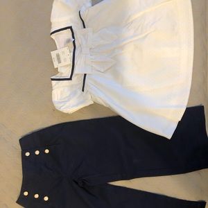 New Janie and Jack navy and white outfit